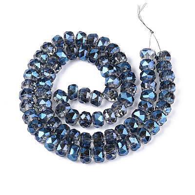Electroplate Glass Beads Strands EGLA-T021-20E-1