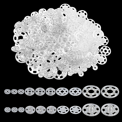 4 Styles Resin Snap Buttons BUTT-ME0001-11-1