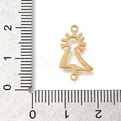 201 Stainless Steel Laser Cut Connector Charms LS-STAS-R132-11G-1
