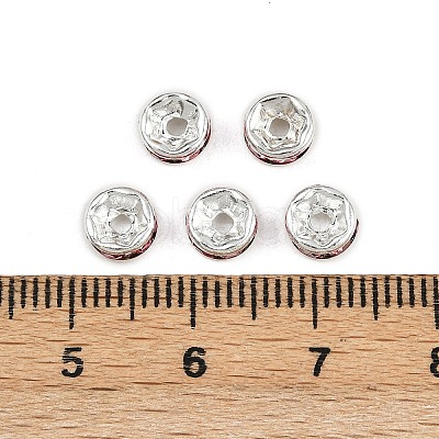 Brass Grade A Rhinestone Spacer Beads RB-A014-Z6mm-23S-1
