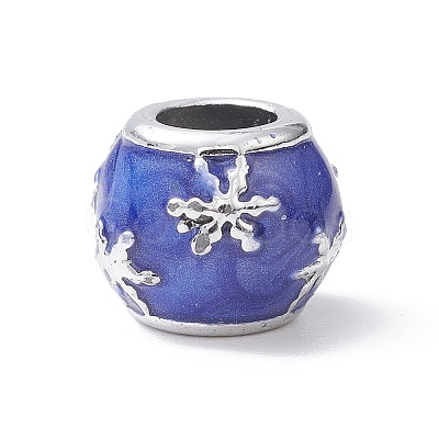 Christmas Theme Alloy Enamel European Beads MPDL-Q213-22P-1