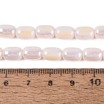 Electroplate Opaque Glass Beads Strands EGLA-Q132-03B-C02-1