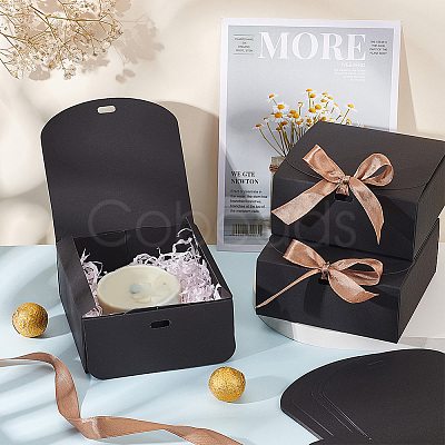 Square Cardboard Paper Jewelry Gift Boxes CBOX-WH0003-35B-1