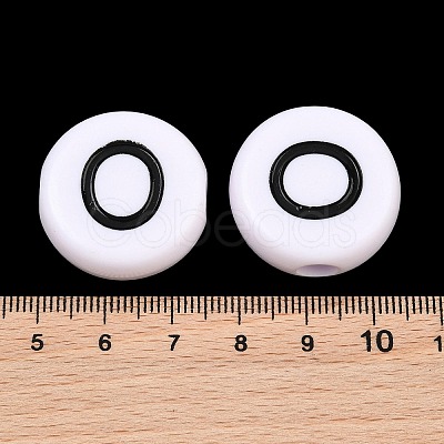 Opaque White Acrylic European Beads AC-CBA3BDD-01O-1