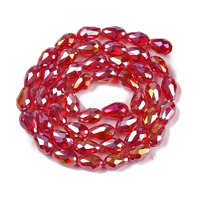 Transparent Electroplate Glass Beads Strands EGLA-N013-T8mm-B12-1