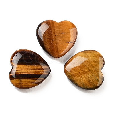 Heart Natural Tiger Eye Worry Stone G-C134-06A-13-1