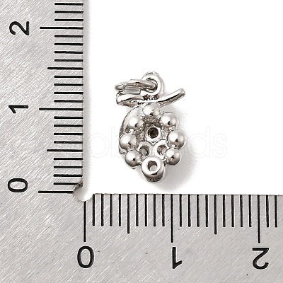 Brass Micro Pave Cubic Zirconia Charms KK-C139-24A-P-1