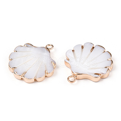 Electroplate Freshwater Shell Pendants SHEL-S274-33A-1