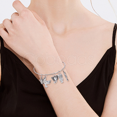DIY Adjustable Iron Expandable Bangle Making Kits DIY-BM0001-14P-1
