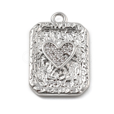 Brass Micro Pave Cubic Zirconia Pendants KK-D283-30P-01-1