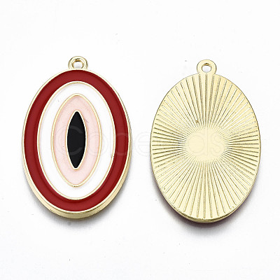 Eco-Friendly Alloy Enamel Pendants ENAM-Q438-008-NR-1