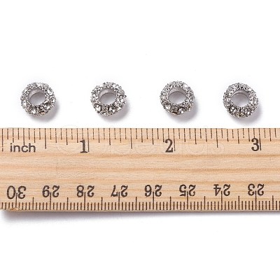 Alloy Rhinestone European Beads X-CPDL-H998-18-1