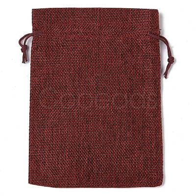 Christmas Theme Jute Cloth Storage Bags ABAG-F010-01B-09-1
