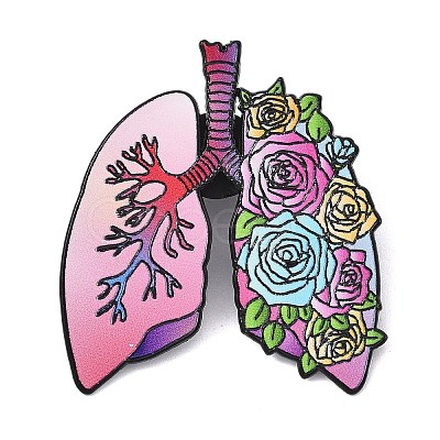 Floral Lung Enamel Brooches AL-I001-02EB-01-1