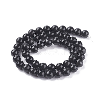 Natural Obsidian Bead Strands GSR8mmC132-1