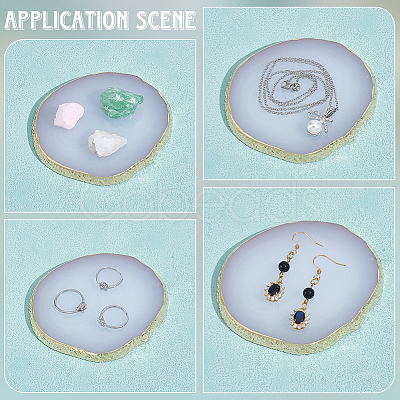2Pcs Resin Imitation Agate Color Palette MRMJ-BBC0001-02A-1
