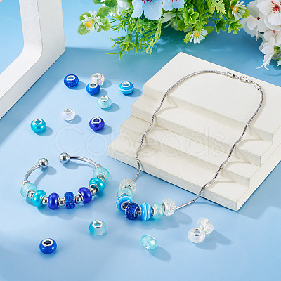 120Pcs 12 Colors Imitation Pearl Style Resin European Beads RPDL-TA0001-11-1