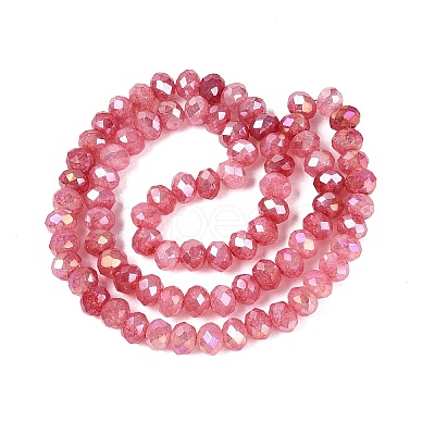 Dyed Crackle Imitation Jade Glass Beads Strands EGLA-Q131-02B-06-1