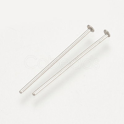 Tarnish Resistant 304 Stainless Steel Flat Head Pins STAS-S076-75-30mm-1