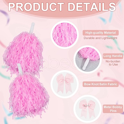 Plastic Cheerleading Pom Poms Cheerleading Hand Flowers AJEW-CN0005-94B-1
