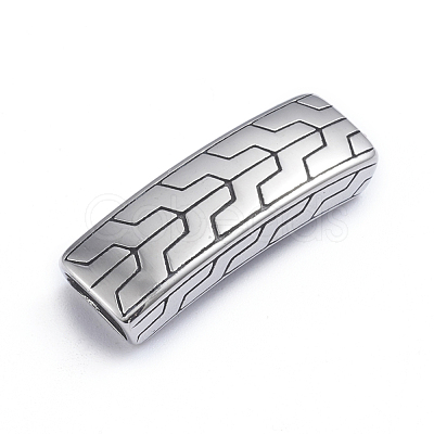 Retro 304 Stainless Steel Slide Charms/Slider Beads X-STAS-L243-007AS-1
