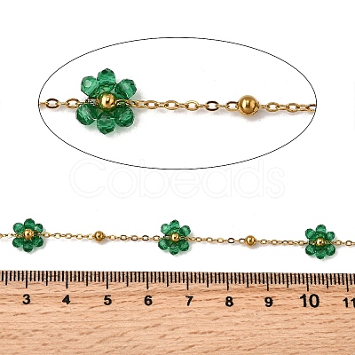 304 Stainless Steel Flower Link Chains CHS-H113-01G-06-1