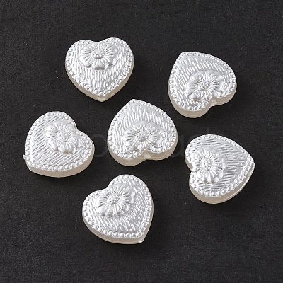 ABS Plastic Imitation Pearl Beads OACR-P007-63-1