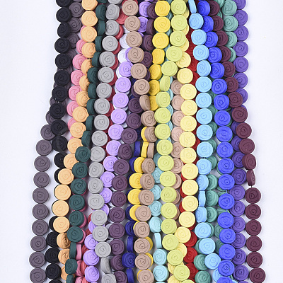 Spray Painted Non-magnetic Synthetic Hematite Beads Strands G-T124-33B-1