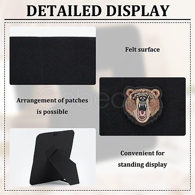 Rectangle Polyester Pin Collection Display ODIS-WH0086-119-1