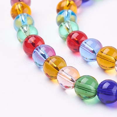 Glass Beads Strands GLAA-G043-01-8mm-1
