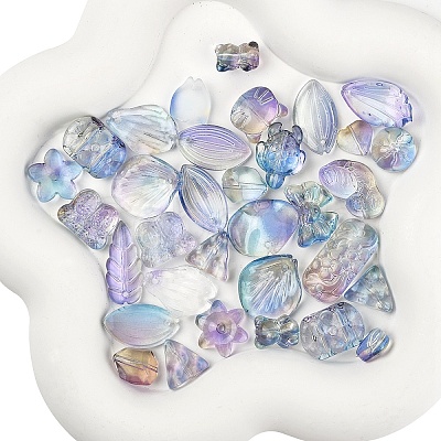 150Pcs Gradient Color Transparent Glass Beads GLAA-YW0004-91L-1