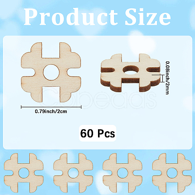 1 Set 1-Hole Wood Buttons BUTT-CY0001-16B-1