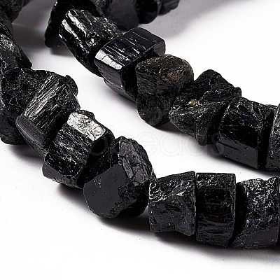 Natural Black Tourmaline Beads Strands G-F719-19-1