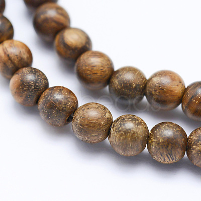 Natural African Padauk Wood Beads Strands WOOD-P011-02-4mm-1