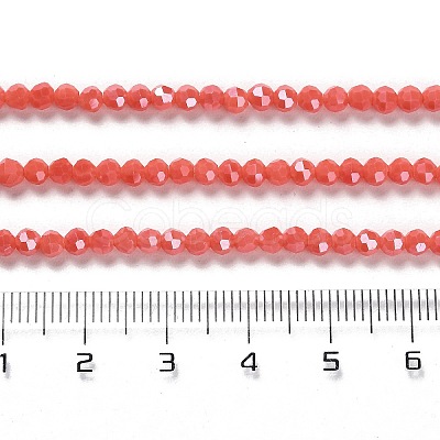 Electroplate Opaque Glass Beads Strands EGLA-A035-P3mm-A34-1