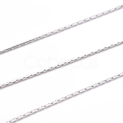 Tarnish Resistant 3.28 Feet 304 Stainless Steel Boston Link Chains X-CHS-L017-13A-1