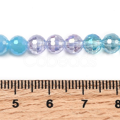 Electroplate Glass Beads Strands EGLA-D300-06-6mm-05-1