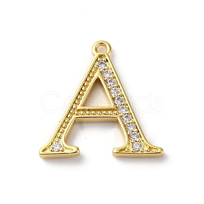 Rack Plating Brass Micro Pave Cubic Zirconia Pendant KK-H449-76G-19-1