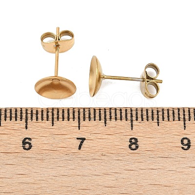 304 Stainless Steel Stud Earring Findings STAS-D389-03E-G-1