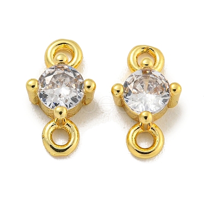 Rack Plating Brass Pave Clear Cubic Zirconia Links KKB-L215-047B-G-1