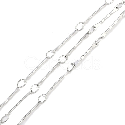 304 Stainless Steel Twist Oval Link Chains CHS-K017-04P-1