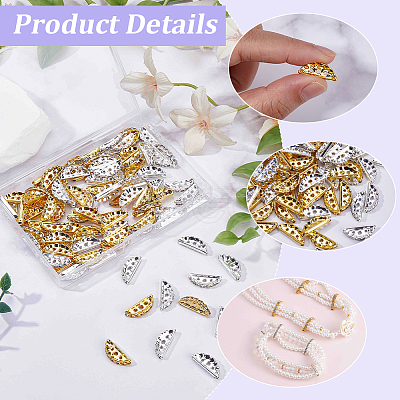 100Pcs 2 Colors Brass Crystal Rhinestone Spacer Bars ALRI-SC0001-60B-1