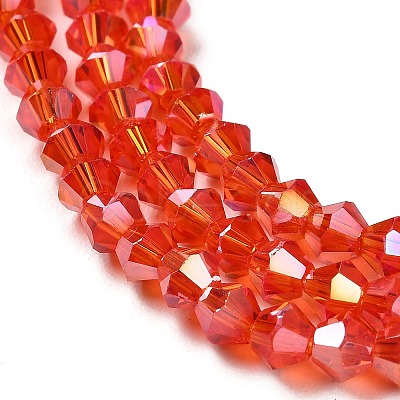 Transparent Electroplate Glass Beads Strands LS-EGLA-A039-T6mm-B14-1