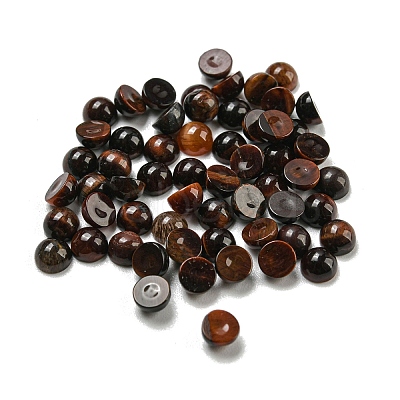 Natural Red Tiger Eye Dyed & Heated Cabochons G-H309-03-49-1