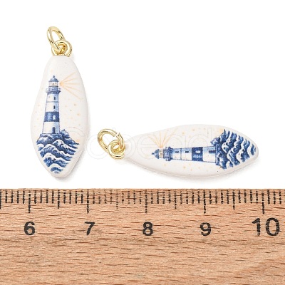 Printed Brass Pendants KK-CBA3895-02E-G-1