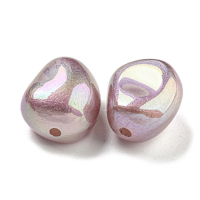 Spray Painted ABS Plastic Beads KY-C017-03D-1