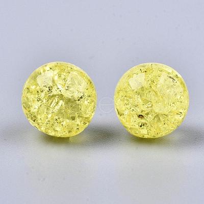 Transparent Crackle Acrylic Round Beads Strands CCG-R002-12mm-09-1