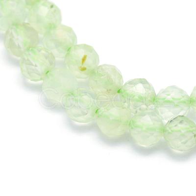 Natural Prehnite Beads Strands G-E411-25-4mm-1