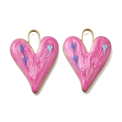 304 Stainless Steel Enamel Pendants STAS-Z163-23G-02-1