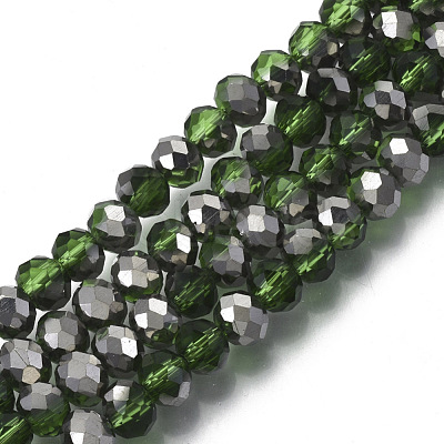 Electroplate Glass Beads Strands EGLA-A034-T4mm-1
